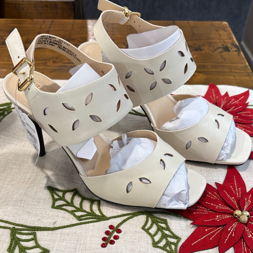 Liz Claiborne Cream Cutout Heels, eye catcher for sure